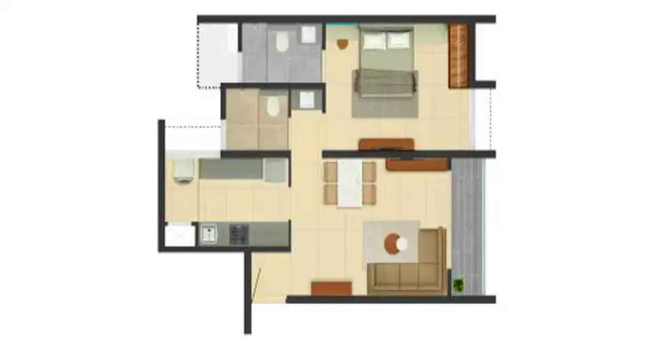 Rohan Adira Panchpakhdi 1 Bhk Floor Plan Rohan Adira Panchpakhdi 1 Bhk Floor Plan