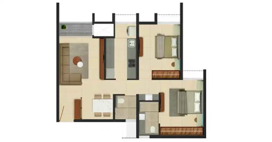 Rohan Adira Panchpakhdi 2 Bhk Floor Plan Rohan Adira Panchpakhdi 2 Bhk Floor Plan