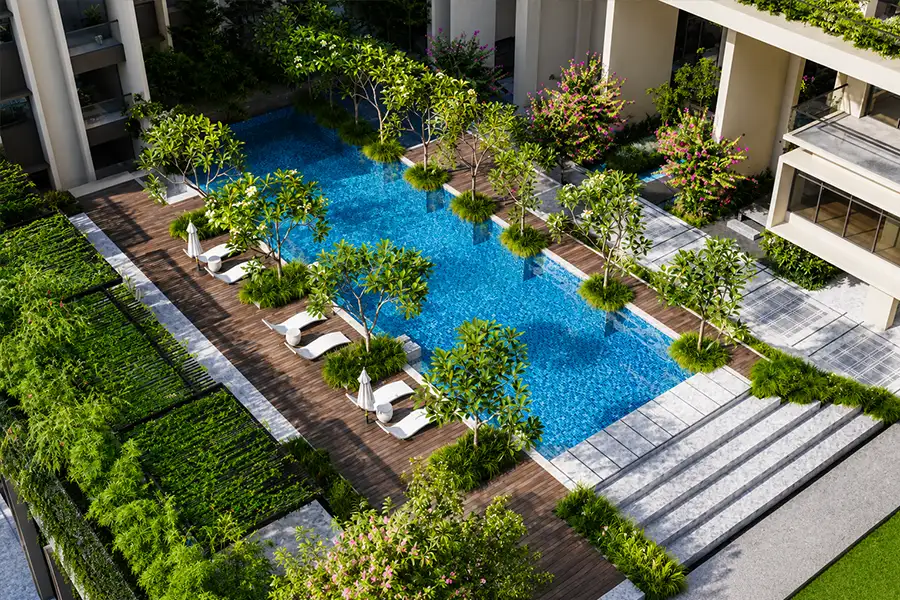 Rohan Adira Thane Pool Area Rohan Adira Thane Pool Area